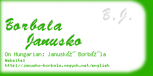 borbala janusko business card
